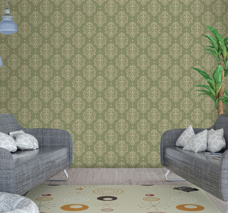 Papel de parede clássico com flores - TenStickers