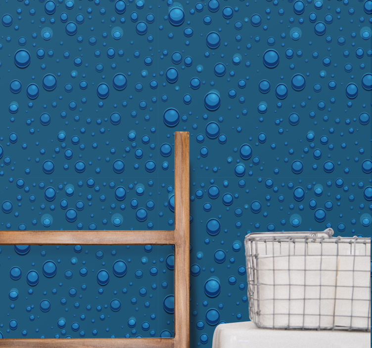 papel de parede para cozinha Bolhas de roupa suja - TenStickers