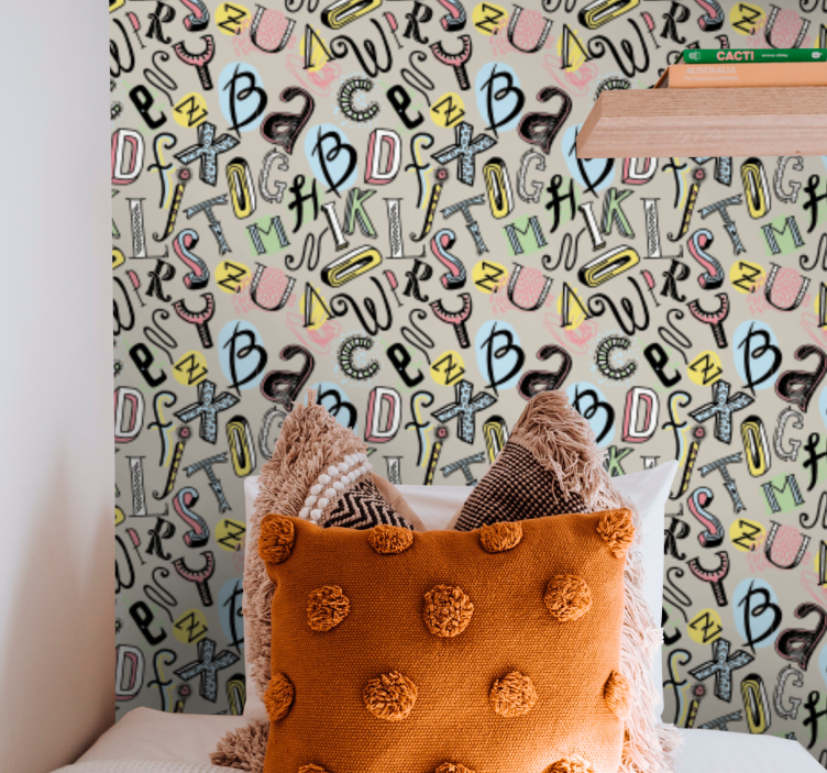 papel de parede infantil Alfabeto nórdico - TenStickers