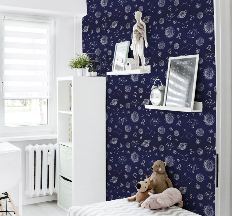 Papel de parede infantil Planetas na galáxia - TenStickers