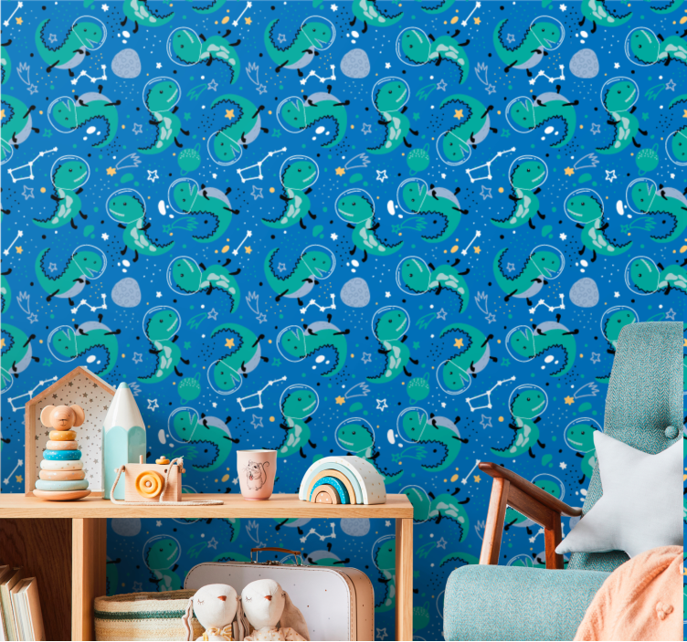 Papel de parede dinossauros constelação de dinossauros - TenStickers