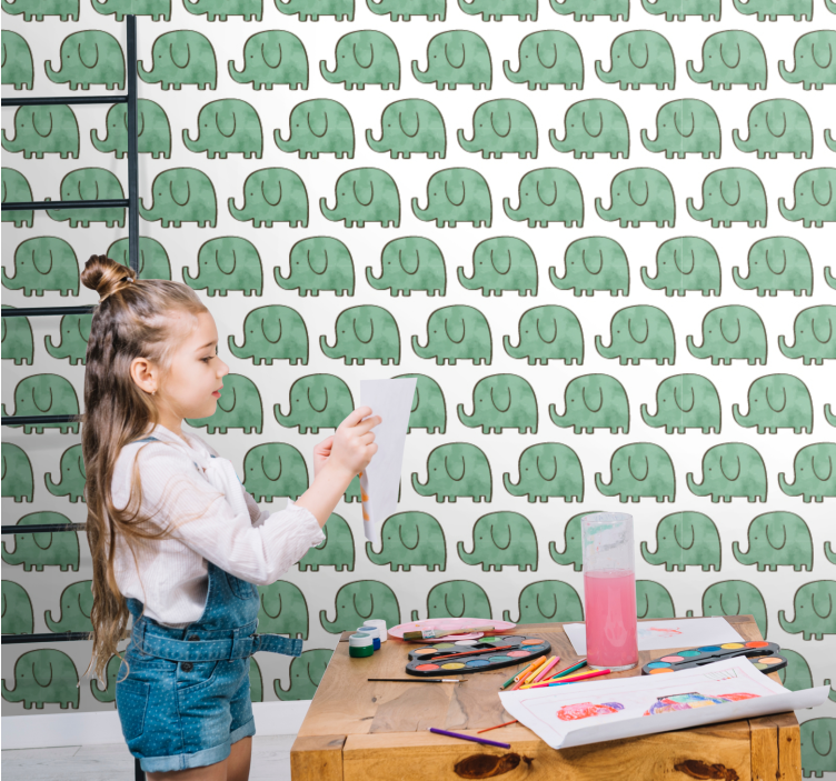 Papel de parede elefantes elefantes encantadores - TenStickers