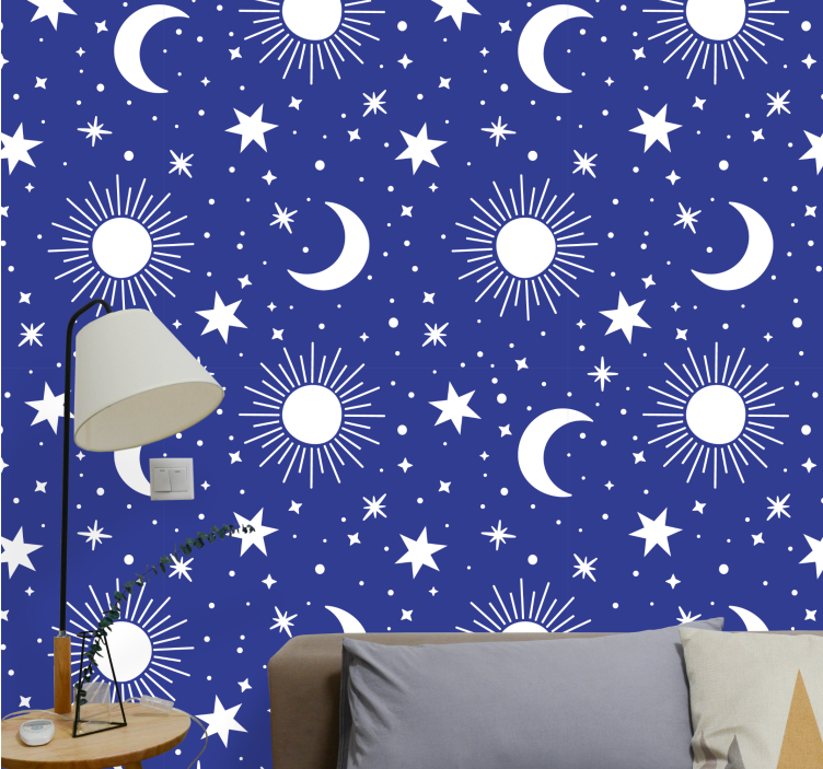 Papel de parede estrelas motivo de corpos celestes - TenStickers