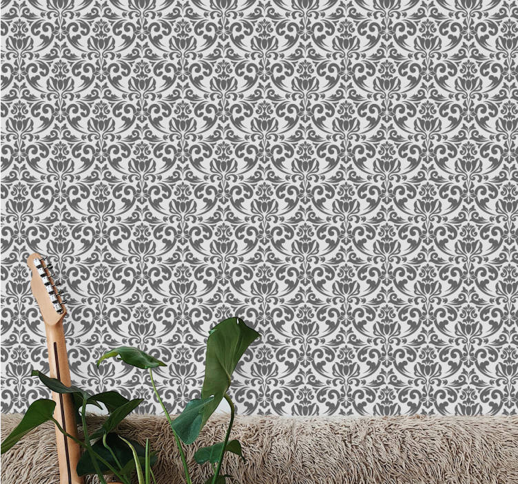 Papel de parede floral acento floral elegante - TenStickers