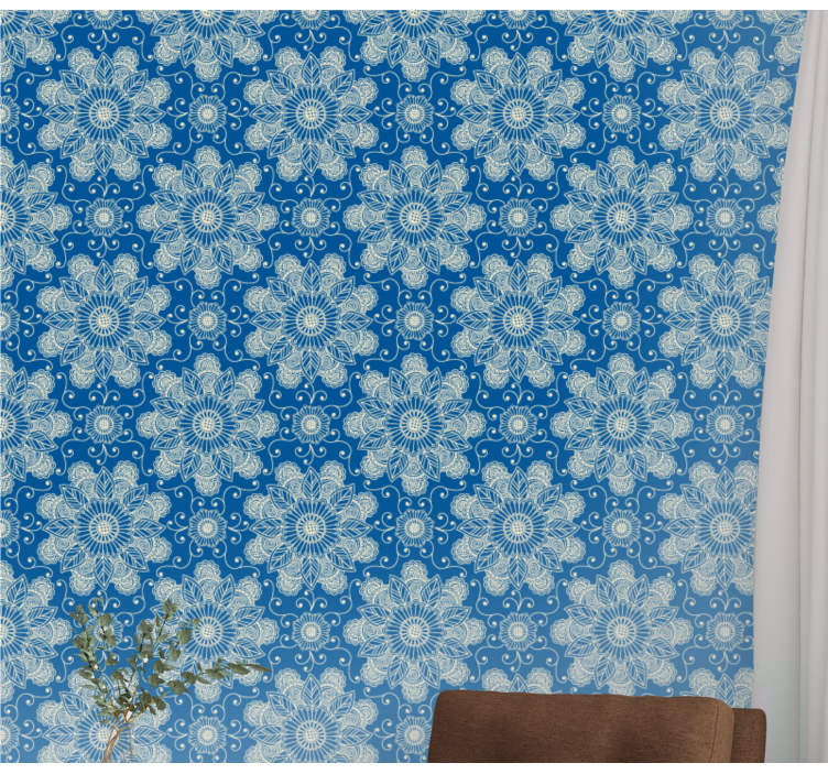 papel de parede floral flores ornamentadas - TenStickers