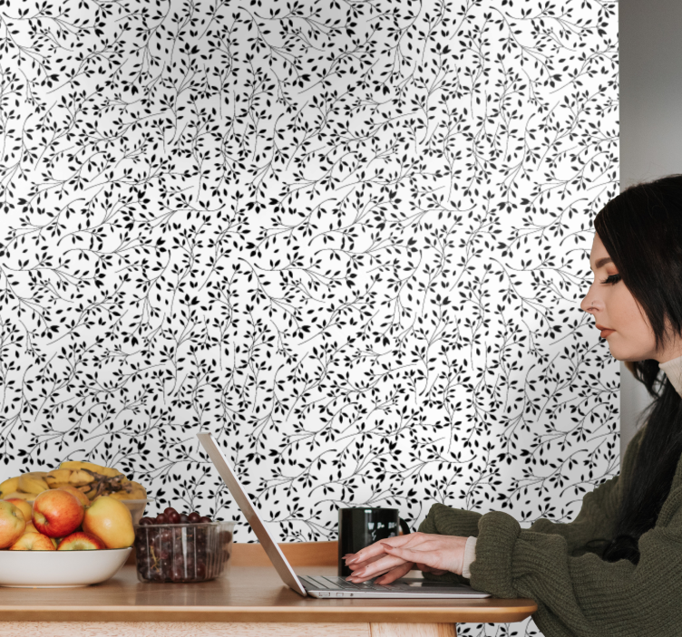 papel de parede flores complexidade floral - TenStickers