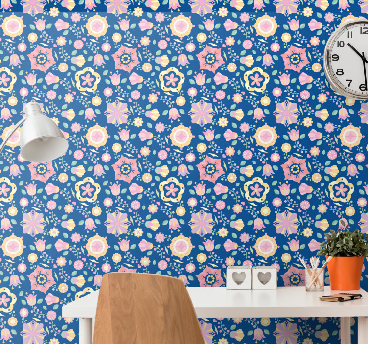 Papel de parede flores composição de flores florais - TenStickers