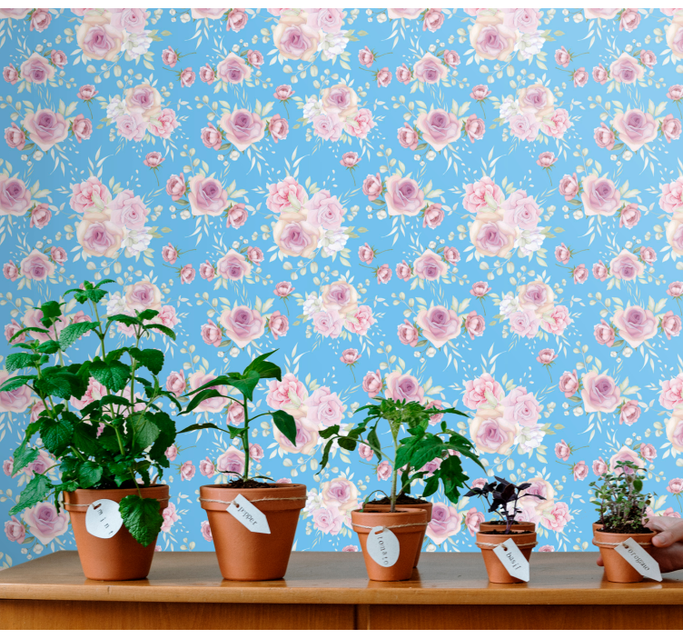 papel de parede flores conjunto de arranjo floral - TenStickers