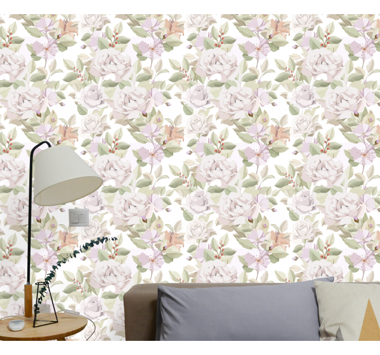 papel de parede flores conjunto de flores florais - TenStickers