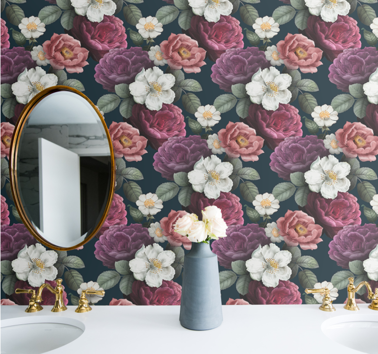 papel de parede flores elegância florescente - TenStickers