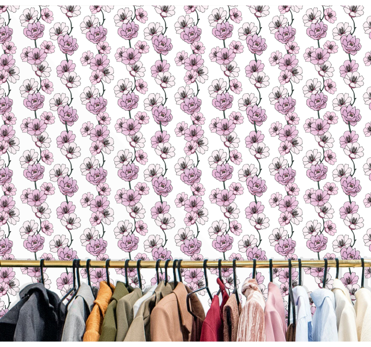 papel de parede flores flores florais - TenStickers