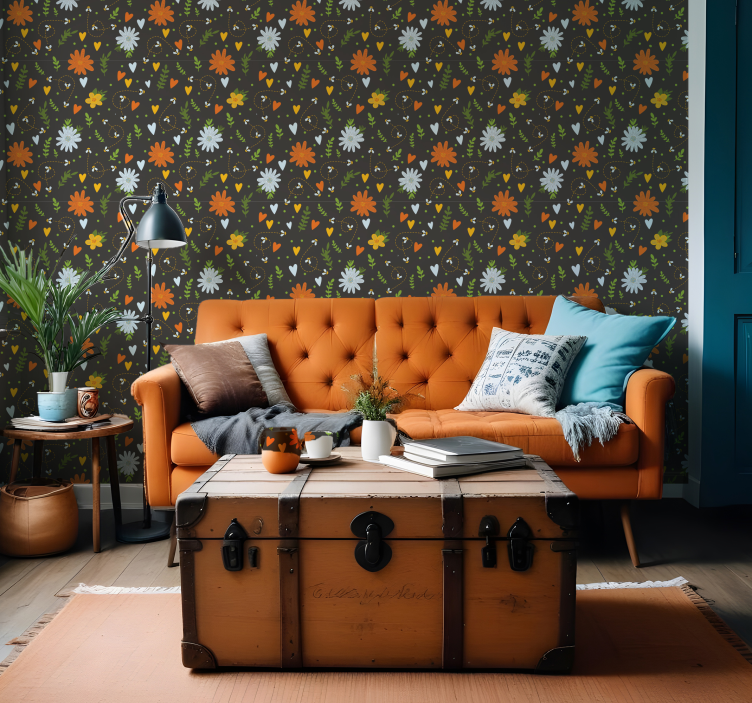 papel de parede flores motivo floral de alegria - TenStickers