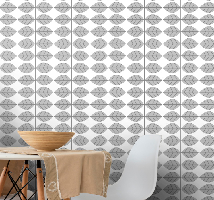 Papel de parede para sala de jantar folhagem elegante - TenStickers