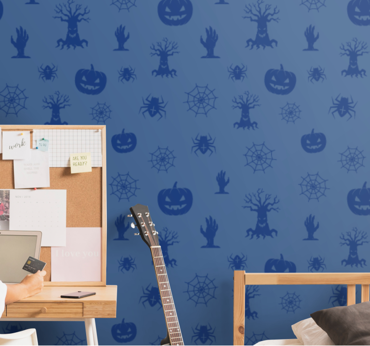 Papel de parede halloween motivos assustadores - TenStickers