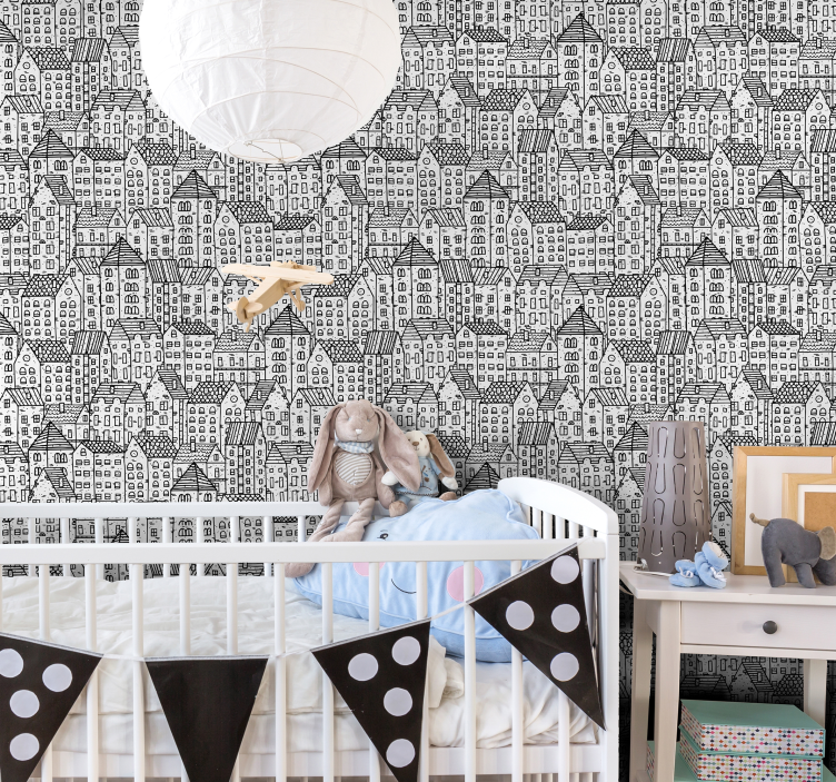 Papel de parede moderno Casas - TenStickers