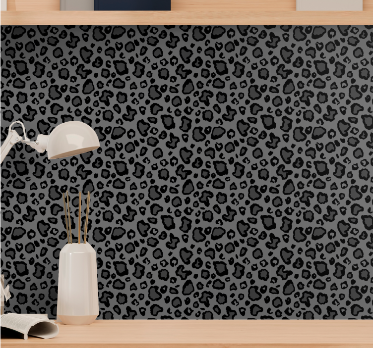papel de parede leopardos estampa de felino - TenStickers