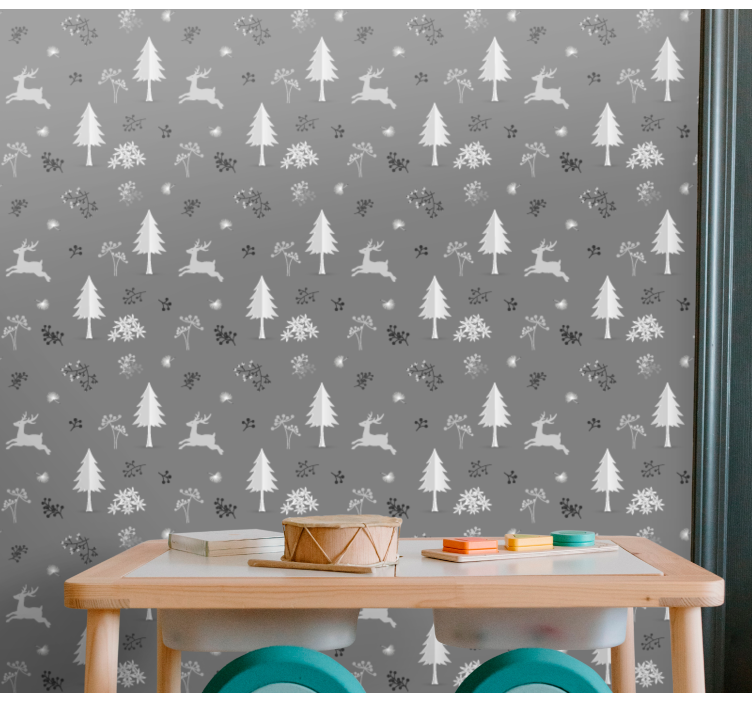 Papel de parede Natal motivo de cenário de inverno - TenStickers