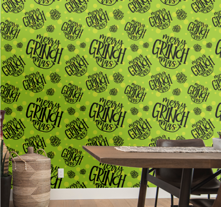 Papel de parede Natal padrão de personagem festivo - TenStickers