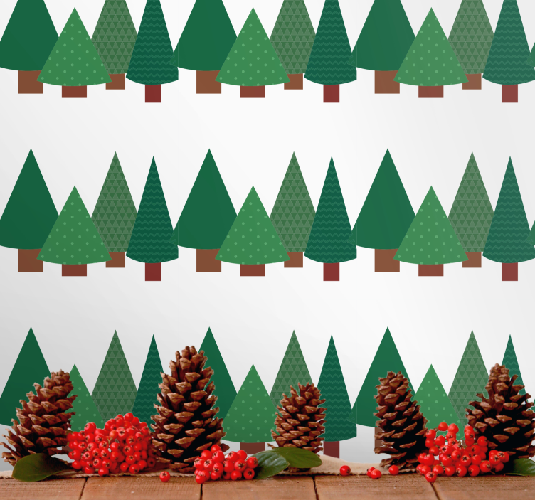 Papel de parede Natal pinha perene - TenStickers