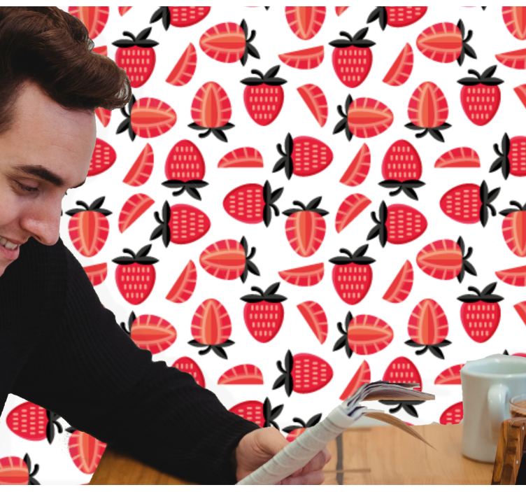 Papel de parede natureza padrão de baga - TenStickers