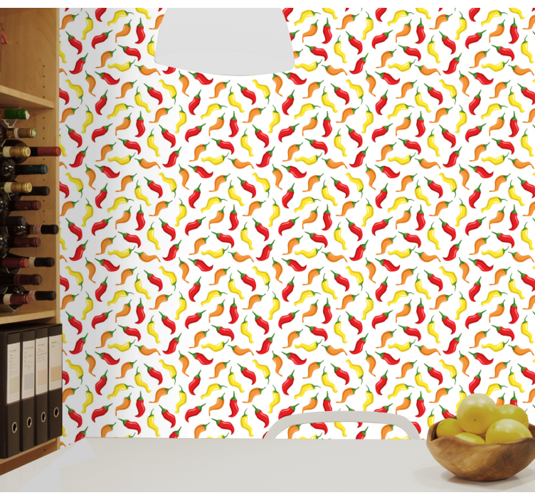 Papel de parede natureza padrão de pimenta - TenStickers
