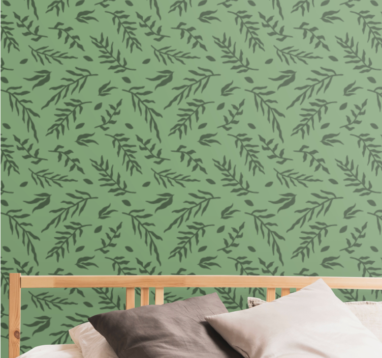 Papel de parede natureza padrão de videira frondosa - TenStickers