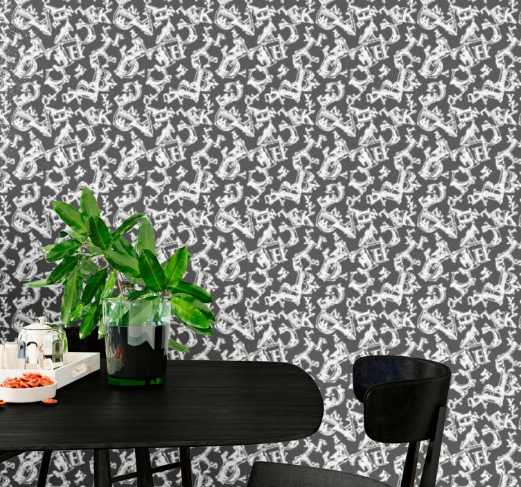 papel de parede ornamental repetições de âncora ornamentadas - TenStickers