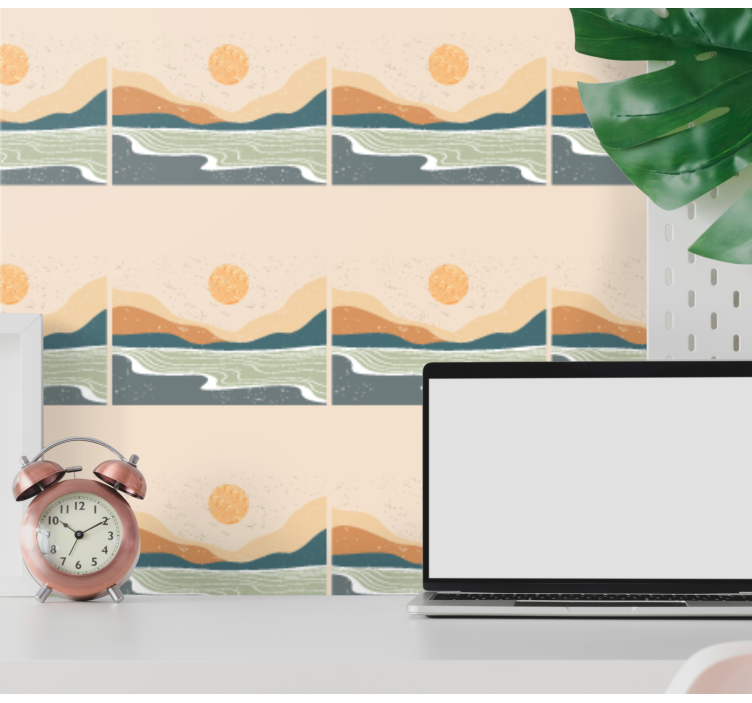 papel de parede paisagem paisagem abstrata - TenStickers