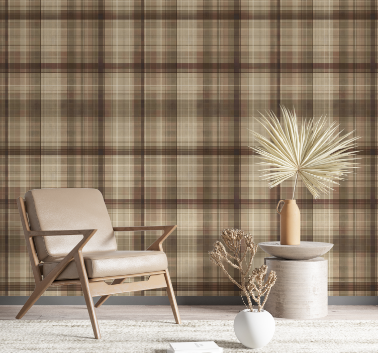 Papel de parede quadrados efeito têxtil - TenStickers