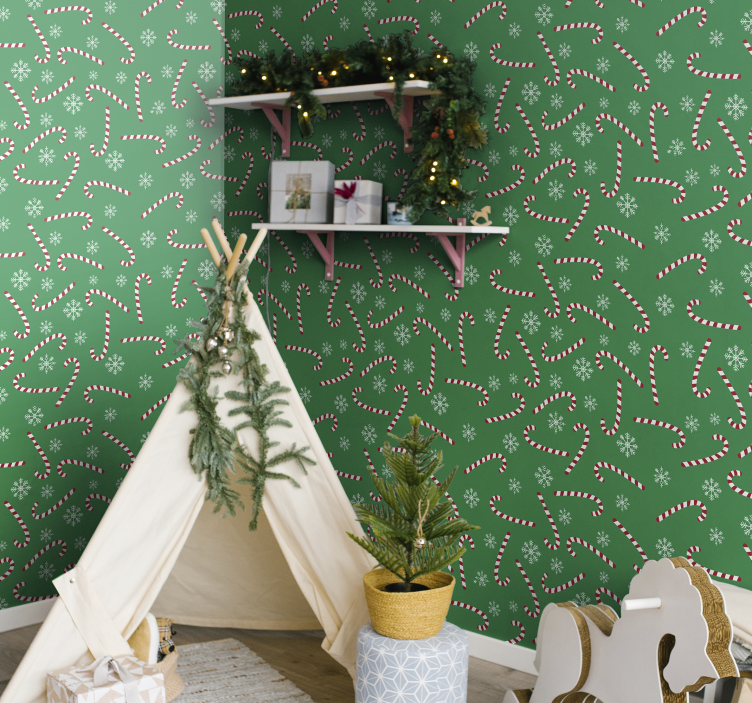 papel de parede para quarto Doce de natal - TenStickers