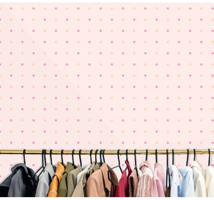 papel de parede para quarto Pontos rosa - TenStickers