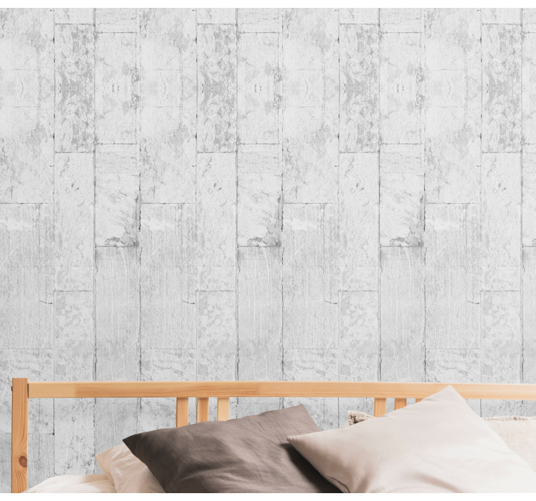 papel de parede pedra alvenaria desgastada - TenStickers