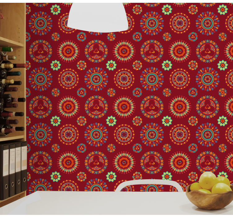 papel de parede abstracto Mandalas em estilo africano - TenStickers