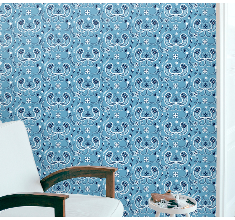 papel de parede azulejos Estampa bandana estampada - TenStickers