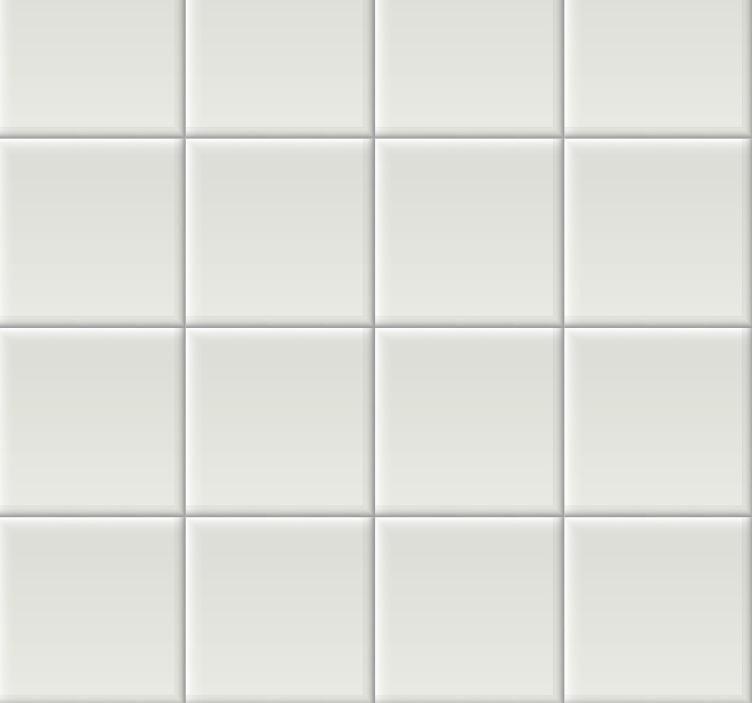 papel de parede azulejos Telhas brancas - TenStickers