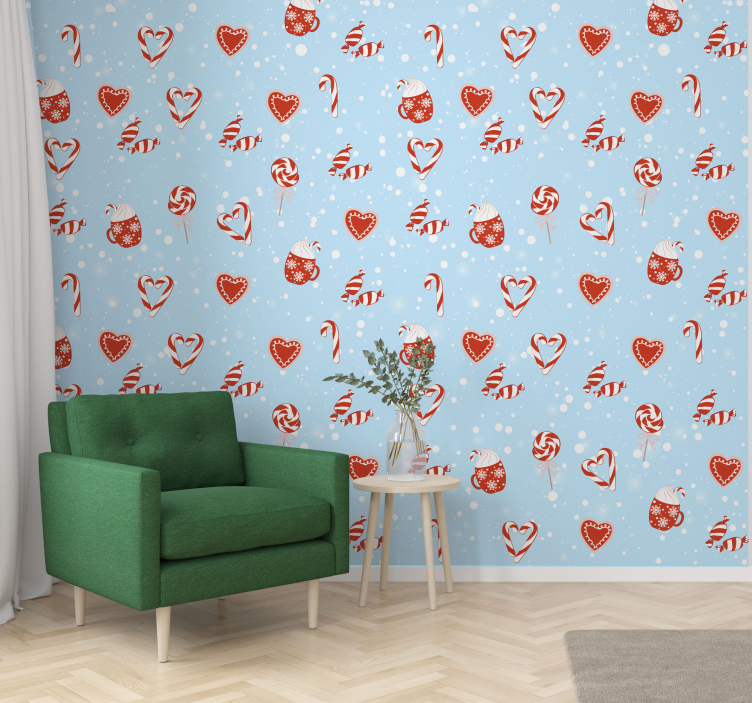 papel de parede casamento Neve e doces - TenStickers