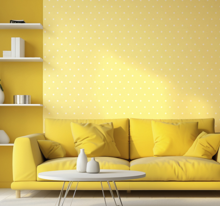 papel de parede regulares em fundo amarelo - TenStickers