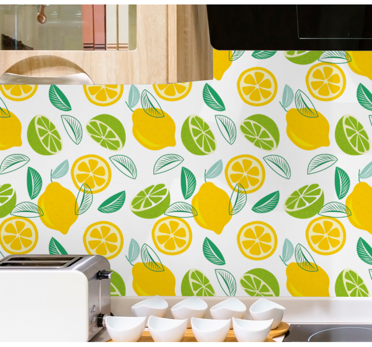 papel de parede moderno Metades de frutas cítricas - TenStickers