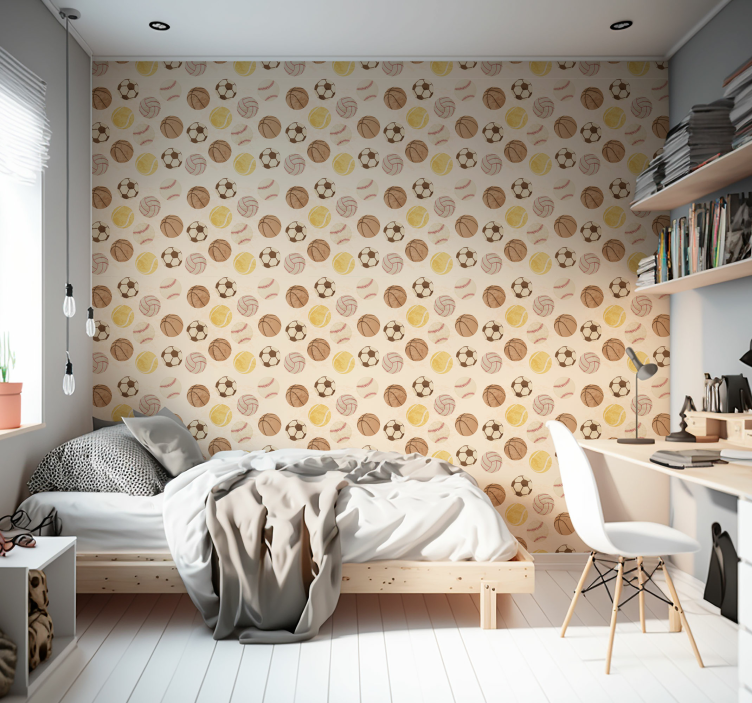 papel de parede outros vintage Padrão de bolas vintage - TenStickers