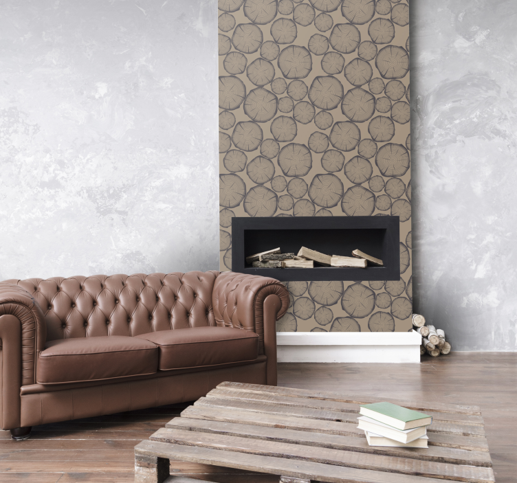 papel de parede rustico Tronco de árvore - TenStickers