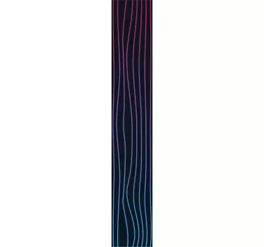 papel de parede vertical riscas de ondas de vapor - TenStickers