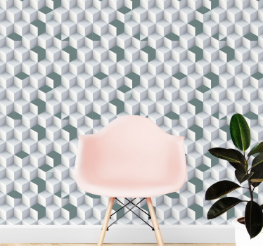 papel de parede 3d Labirinto 3d de salas cúbicas - TenStickers